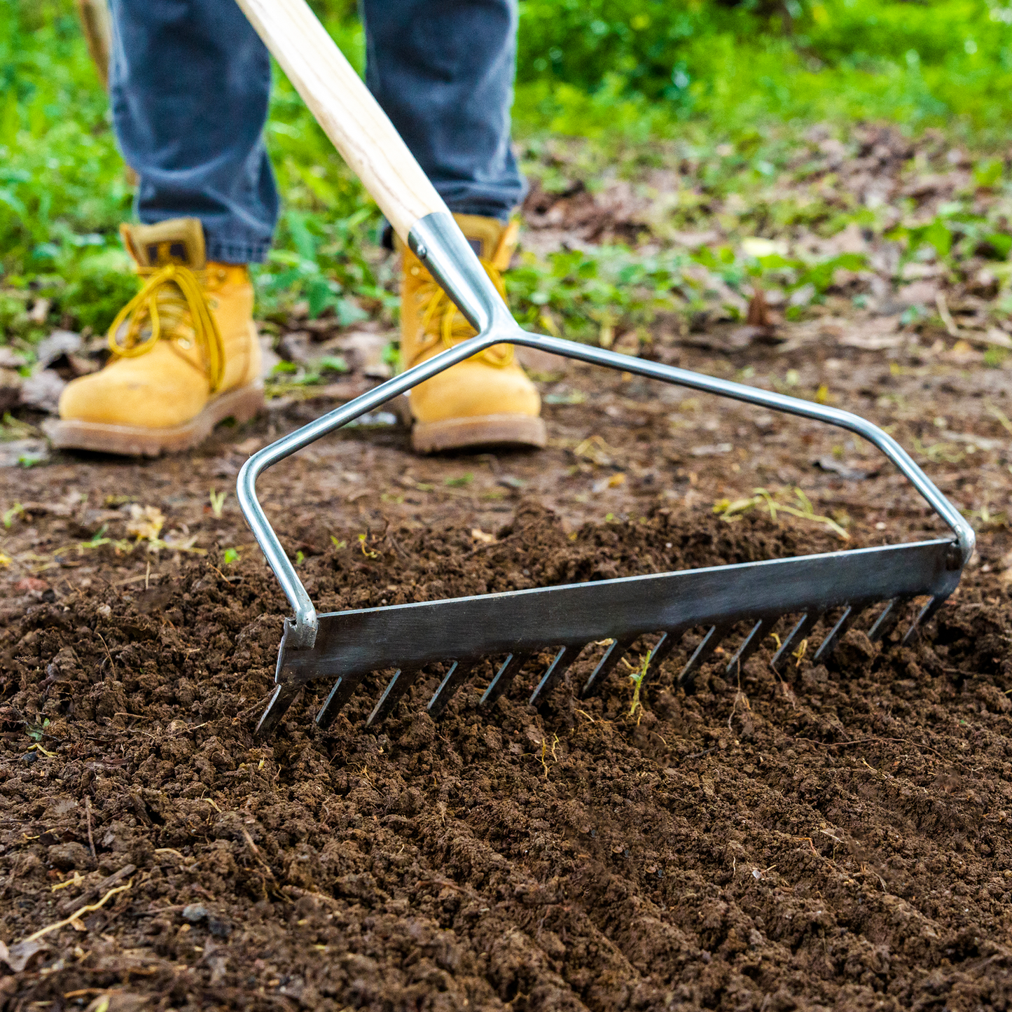 Stainless Steel Long Handle Soil Rake