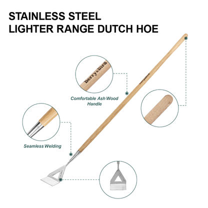 Garden Tool Lady Dutch Push Hoe with Long Wooden Handle Weeder