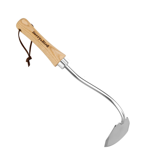 Garden Tools Hand Hoe with Short Wooden Handle Stainless Steel Hand Hoe Garden Tool