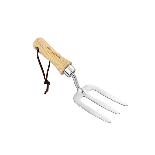 Garden Tools Kid Hand Fork 6.8 Inch with Wood Handle Stainless Steel Hand Weed Fork