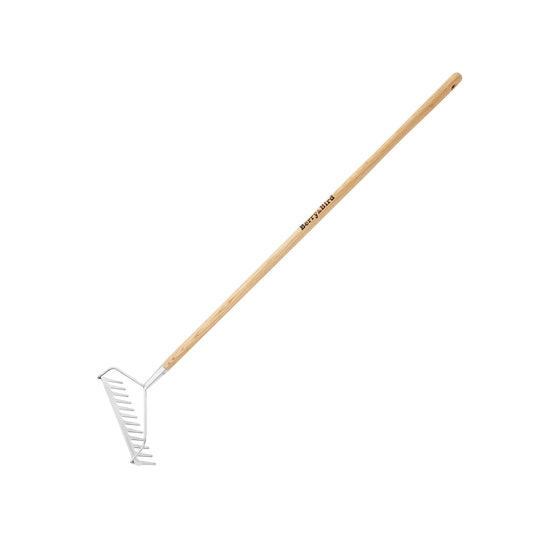 Garden Tools Lady 12 Tines Bow Rake with Wooden Long Handle Soil Rake Stainless Steel Hard Rake