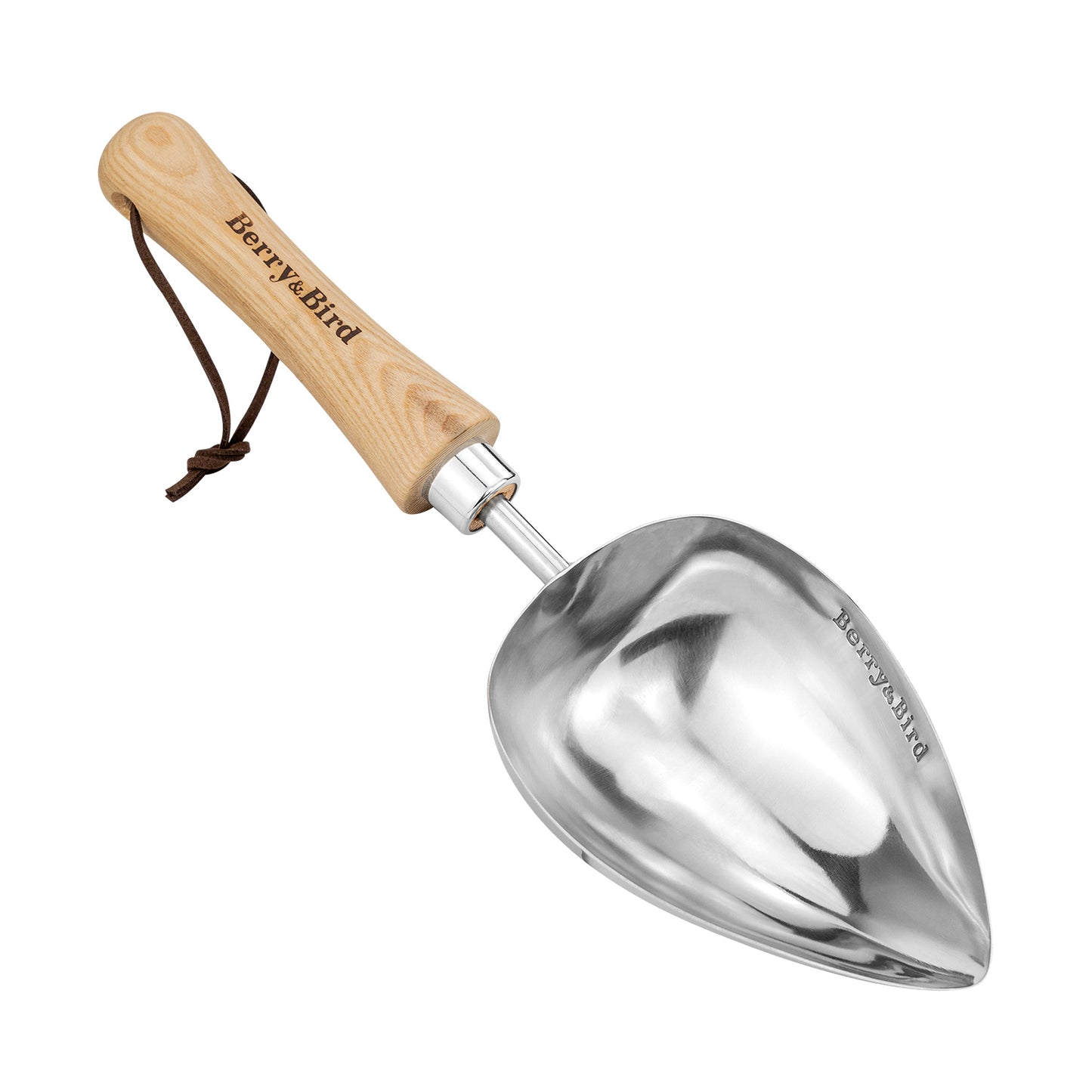 Garden Tools Loose Soil Scoop with Wood Handle Stainless Steel Hand Shovel Spade
