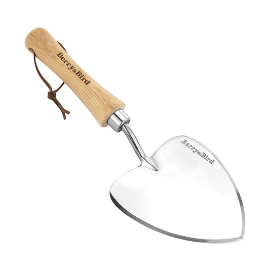 Garden Tools Potting Trowel with Wood Handle Stainless Steel Hand Shovel