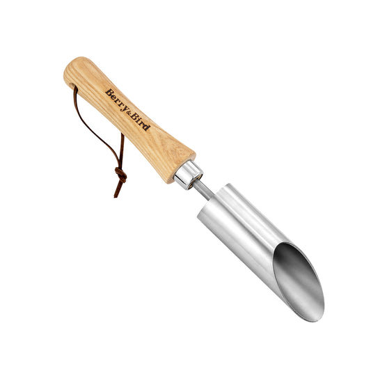 Garden Tools Small Bulb Planter with Wooden Handle Stainless Steel Bulb Transplanter Tool
