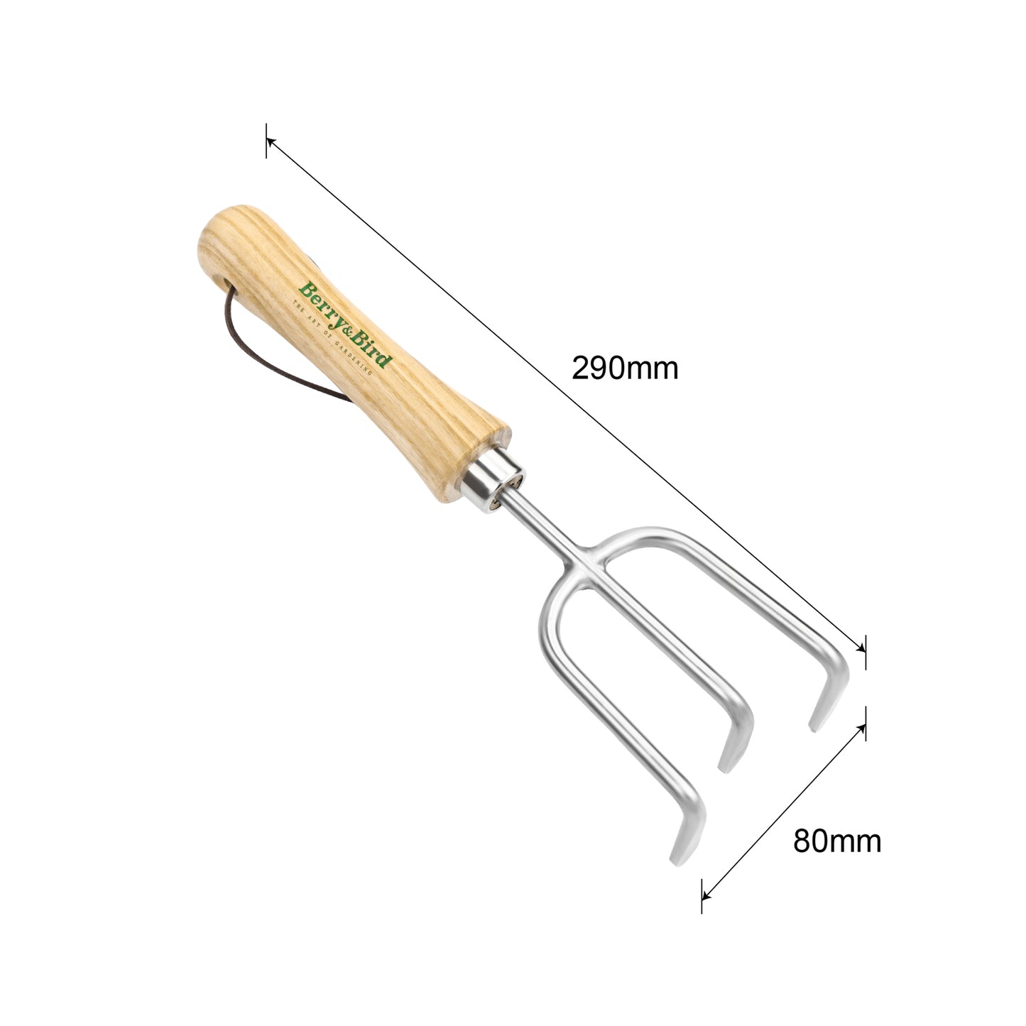 Stainless Steel Hand 3 Prong Cultivator