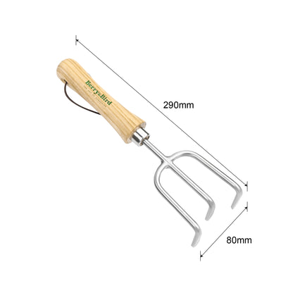 Stainless Steel Hand 3 Prong Cultivator